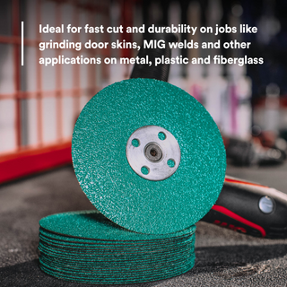 3M Green Corps Fibre Disc 36507, 5 in x 7/8 in, 40, 20 Discs/Bag