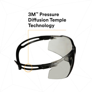 3M SecureFit 500 Series SF507AF-BLK, Black, IO Gray Anti-Fog/Anti-
Scratch Lens