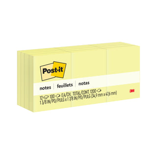 Post-it® Products Notes 653, 1 3/8 in x 1 7/8 in (34.9 mm x 47.6 mm)