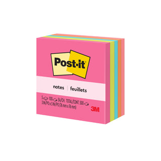 Post-it® Notes 654-5PK, 3 in x 3 in (76 mm x 76 mm)