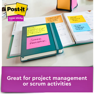 Post-it® Super Sticky Full Stick Notes F330-12SSY, 3 in x 3 in (76 mm x 76 mm)