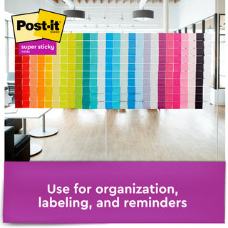 Post-it® Super Sticky Notes 654-5SSLE, 3 in x 3 in (76 mm x 76 mm), Limeade