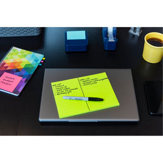 Post-it® Super Sticky Notes 6845-SSPL, 8 in x 6 in (203 mm x 152 mm)