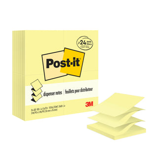 Post-it® Dispenser Pop-up Notes R330-24VAD, 3 in x 3 in, Canary Yellow