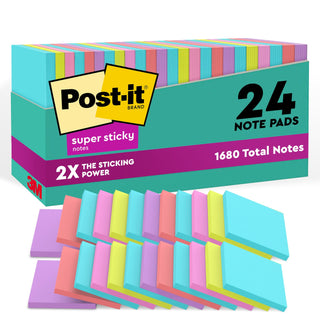 Post-it® Notes 654-24SSMIA-CP, 3 in x 3 in (76 mm x 76 mm)