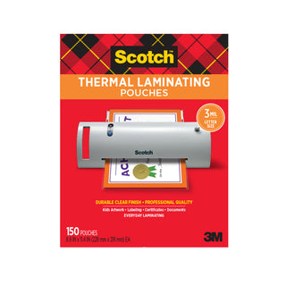 Scotch Thermal Pouches TP3854-150, 8.9 in x 11.4 in (228 mm x 291 mm)