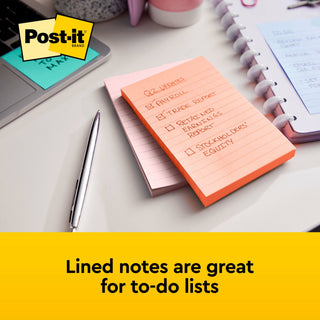 Post-it® Notes 660-5PK-AST, 4 in x 6 in (101 mm x 152 mm), Marsielle