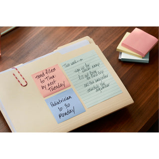 Post-it® Notes 660-5PK-AST, 4 in x 6 in (101 mm x 152 mm), Marsielle