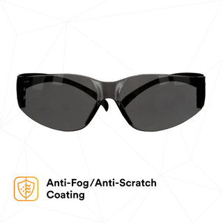 3M SecureFit 100 Series SF102AF-BLK, Black Temples