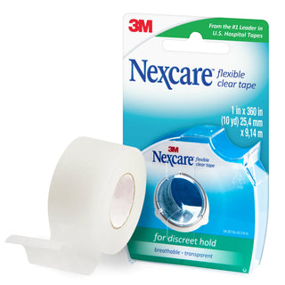 Nexcare Flexible Clear First Aid Tape Dispenser 778, 1 in x 10 yd