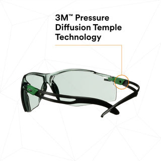 3M SecureFit 500 Series SF517AF-GRN, Black/Green, IR 1.7 Gray AF-AS Lens