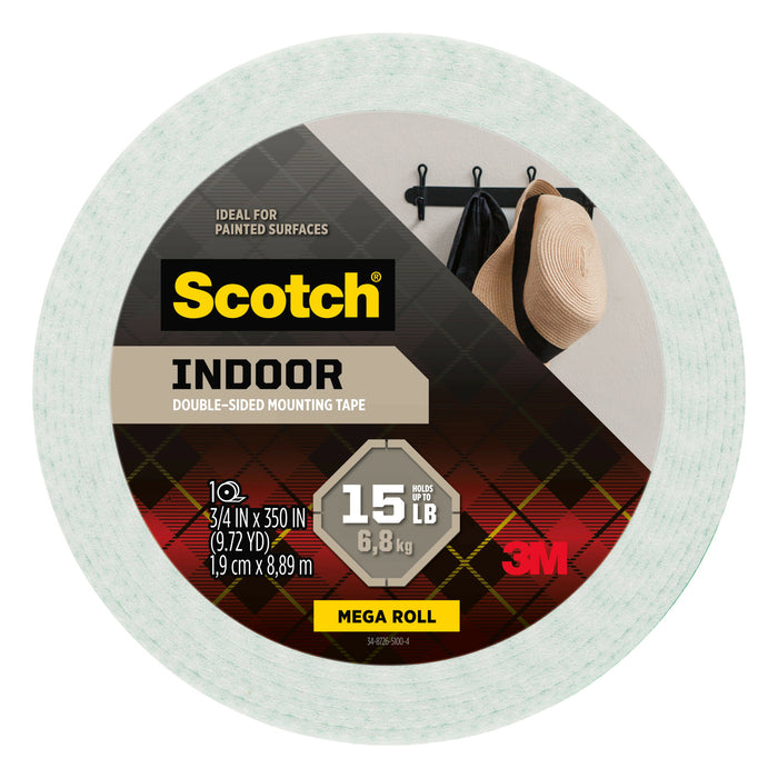 Scotch® Indoor Double-Sided Mounting Tape 110S-LONG, 0.75 in x 350 in