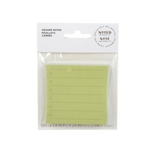 Post-it® Printed Notes NTD-33-GRN-EF, 2.9 in x 2.8 in (73 mm x 71 mm)