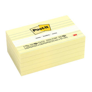 Post-it® Notes 635-5PKSS, 3 in x 5 in (76 mm x 127 mm)