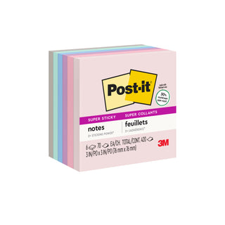 Post-it® Super Sticky Recycled Notes 654-6SSNRP