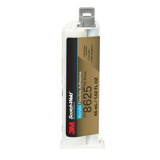 3M Scotch-Weld Flexible Acrylic Adhesive DP8625NS, Black, 45 mL Duo- Pak