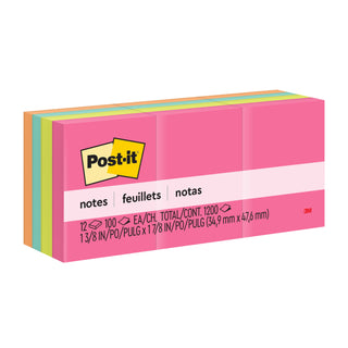 Post-it® Notes 653AN, 1 3/8 in x 1 7/8 in (34.9 mm x 47.6 mm)