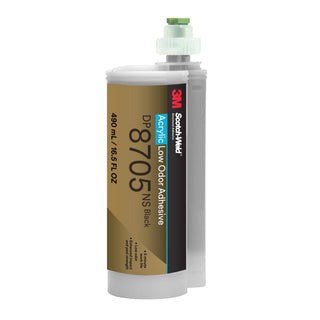 3M Scotch-Weld Low Odor Acrylic Adhesive DP8705NS, Black, 490 mLDuo-Pak