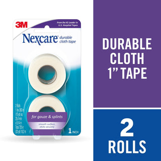 Nexcare Durable Cloth First Aid Tape 791-2PK, 1 in x 360 in