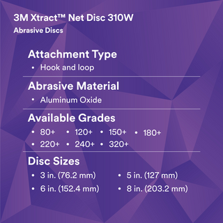 3M Xtract Net Disc 310W, 120+, 3 in x NH, Die 300V, 50/Carton