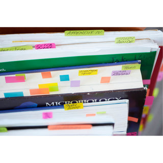 Post-it® Page Markers 670-5AN, 1/2 in x 1 7/8 in (12.7 mm x 47.6 mm)