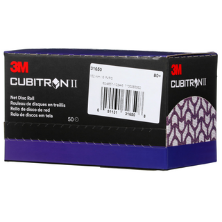 3M Cubitron II Net Disc Roll 31650, 80+, 6 in, 50 Discs/Roll