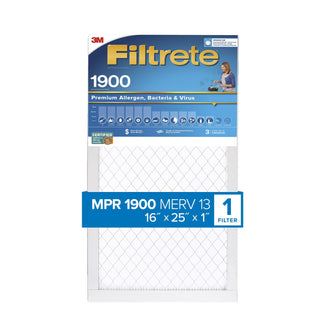 Filtrete High Performance Air Filter 1900 MPR UA01-4, 16 in x 25 in x 1 in