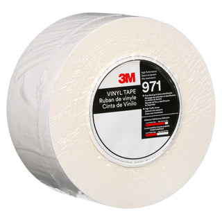 3M Durable Floor Marking Tape 971, White, 3 in x 36 yd, 17 mil, 4 Rolls/Case