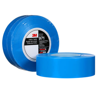 3M Durable Floor Marking Tape 971, Blue, 2 in x 36 yd, 17 mil, 6 Rolls/Case