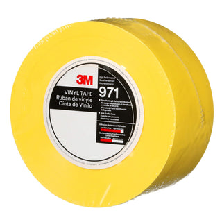 3M Durable Floor Marking Tape 971, Yellow, 3 in x 36 yd, 17 mil, 4 Rolls/Case