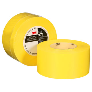 3M Durable Floor Marking Tape 971, Yellow, 3 in x 36 yd, 17 mil, 4 Rolls/Case