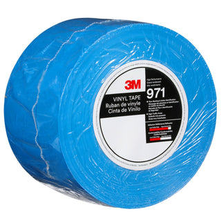 3M Durable Floor Marking Tape 971, Blue, 4 in x 36 yd, 17 mil, 3 Rolls/Case