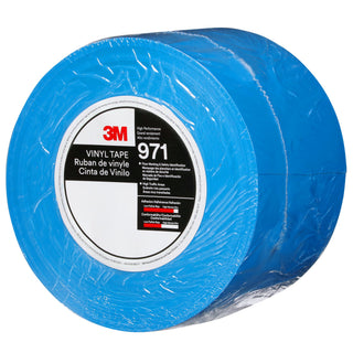 3M Durable Floor Marking Tape 971, Blue, 4 in x 36 yd, 17 mil, 3 Rolls/Case