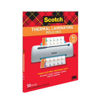 Scotch Thermal Pouches TP3854-50, Letter size