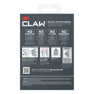 3M CLAW Drywall Picture Hangers with Temporary Spot Markers 3PHKITM-8ES