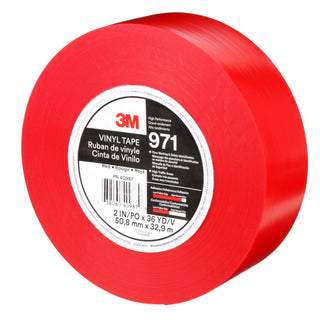 3M Durable Floor Marking Tape 971, Red, 2 in x 36 yd, 17 mil, 6 Rolls/Case