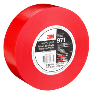 3M Durable Floor Marking Tape 971, Red, 2 in x 36 yd, 17 mil, 6 Rolls/Case