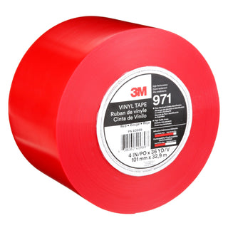 3M Durable Floor Marking Tape 971, Red, 4 in x 36 yd, 17 mil, 3 Rolls/Case