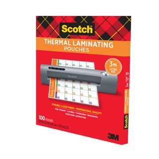 Scotch Thermal Pouches TP3854-100, 8.9 in x 11.4 in (228 mm x 291 mm)