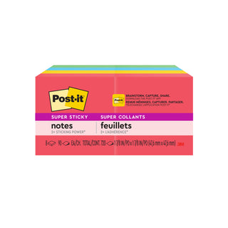 Post-it® Super Sticky Notes 622-8SSAN, 1.8 in x 1.8 in (47.6 mm x 47.6 mm)