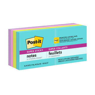 Post-it® Super Sticky Notes 622-8SSMIA, 1 7/8 in x 1 7/8 in (47.6 mm x 47.6 mm)