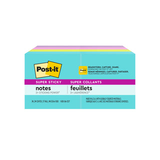 Post-it® Super Sticky Notes 622-8SSMIA, 1 7/8 in x 1 7/8 in (47.6 mm x 47.6 mm)