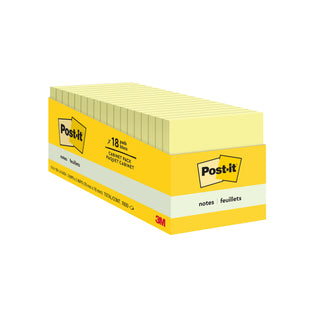 Post-it® Notes 654-18CP, 3 in x 3 in (76 mm x 76 mm)