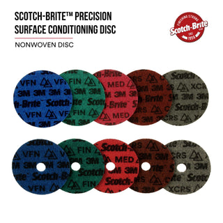 Scotch-Brite Precision Surface Conditioning Disc, PN-DH, Medium, 4 in x NH