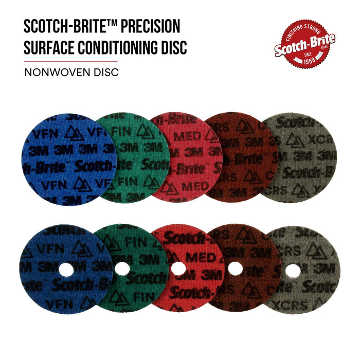 Scotch-Brite Precision Surface Conditioning Disc, PN-DH, Fine, 4 in x 5/8 in