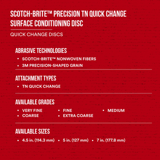 Scotch-Brite Precision Surface Conditioning TN Quick Change Disc, PN-DN, Fine