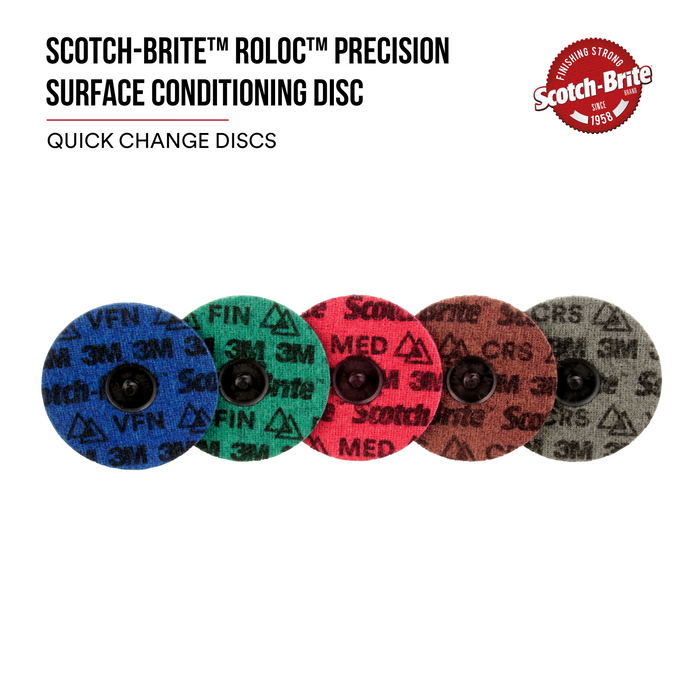 Scotch-Brite Roloc Precision Surface Conditioning Disc, PN-DS, Fine,
TS, 3 in