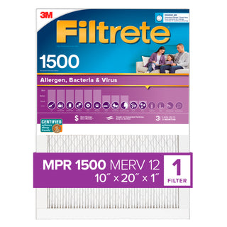 Filtrete High Performance Air Filter 1500 MPR 2007DC-4, 10 in x 20 in x 1 in