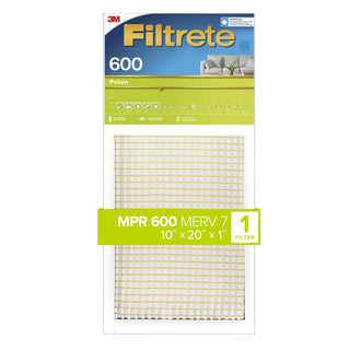 Filtrete Electrostatic Air Filter 600 MPR 9867DC-4, 10 in x 20 in x 1 in