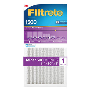 Filtrete High Performance Air Filter 1500 MPR 2024DC-4, 14 in x 30 in x 1 in